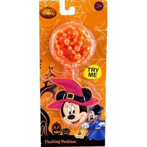 Disney Halloween Necklace Minnie Mouse Vintage Witch Hat Beaded Spooky NEW NWT